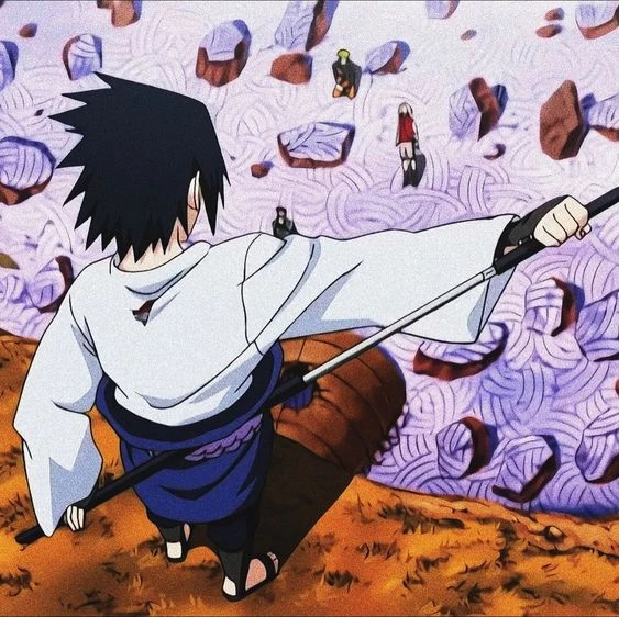 Sasuke Uchiha Fleeing the village