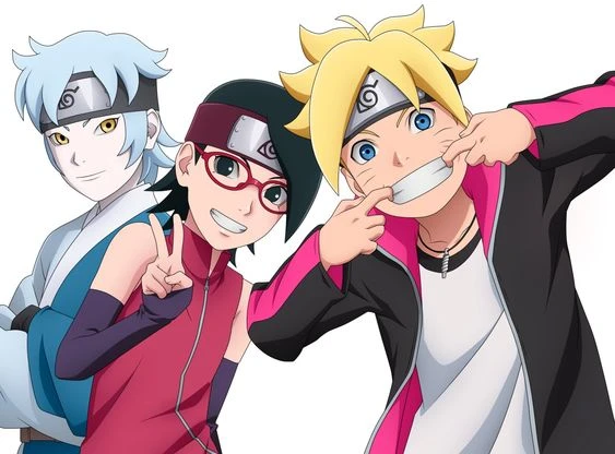 Sarada Uciha with boruto and mitsuki