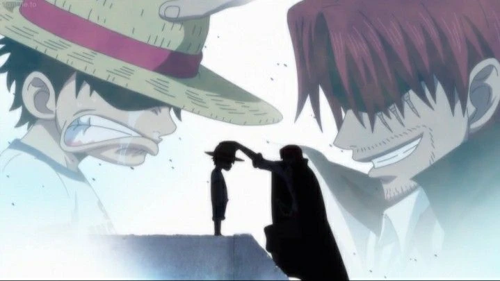 Shanks handover strawhat to luffy