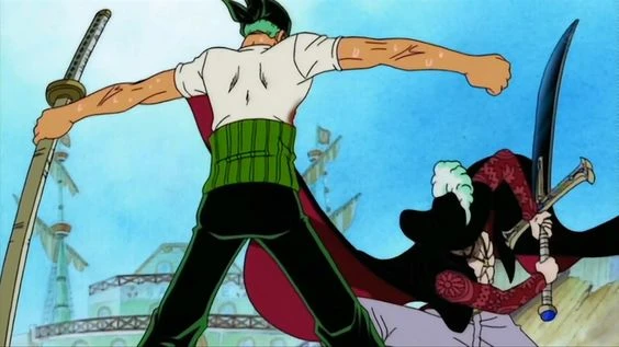 zoro vs mihawk