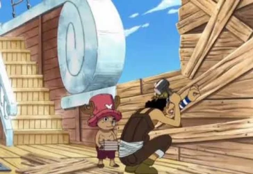 usopp repairing the ship